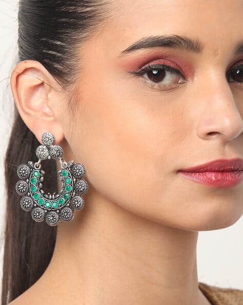 Buy Green Earrings for Women by Rubans Online
