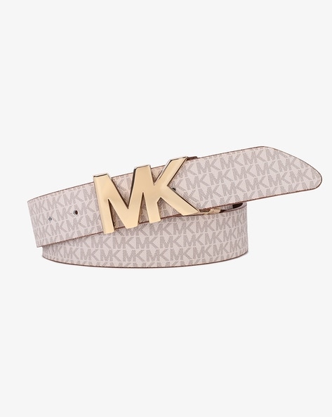 Buy Michael Kors Logo Print Reversible Leather Belt | Beige & Brown Color  Women | AJIO LUXE