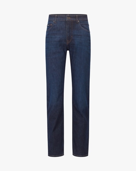 Buy BOSS Akron Relaxed-Fit Jeans in Stone Washed Denim