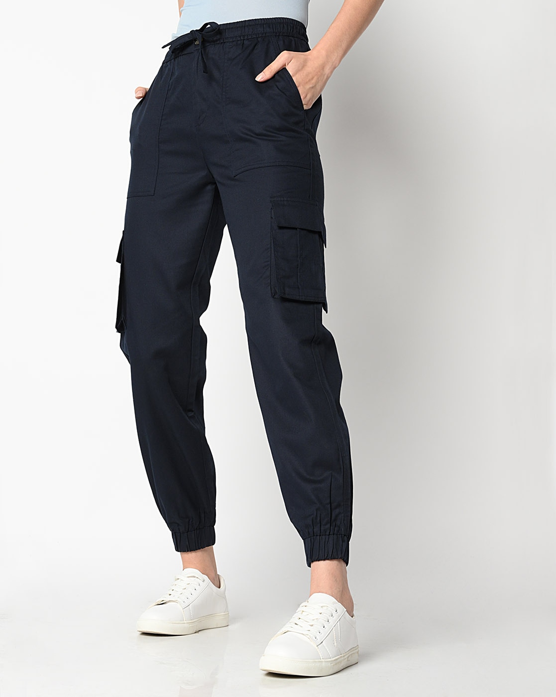 Buy Navy Trousers & Pants for Women by MADAME Online