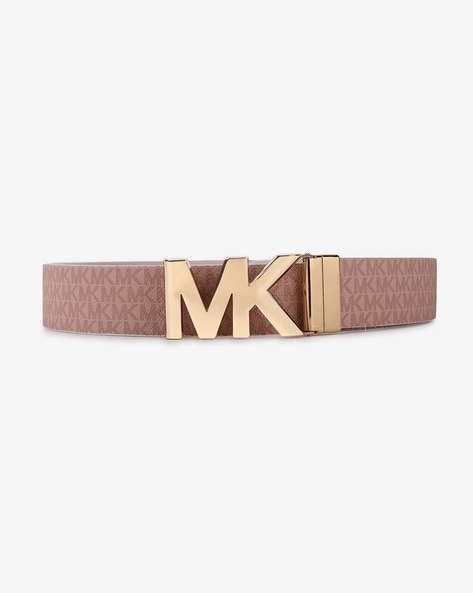 Buy Michael Kors Soft Pink & Gold Leather Logo Reversible Belt for Women  Online @ Tata CLiQ Luxury