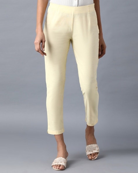 Pants with Semi-Elasticated Waistband Price in India