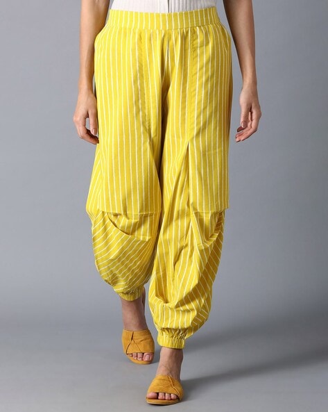 Striped Patiala with Semi-Elasticated Waist Price in India