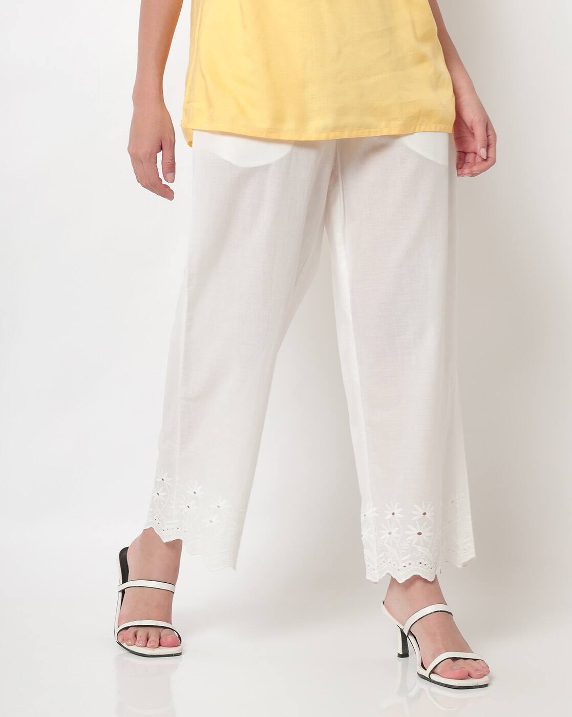 White Pants for Women by Global Desi 