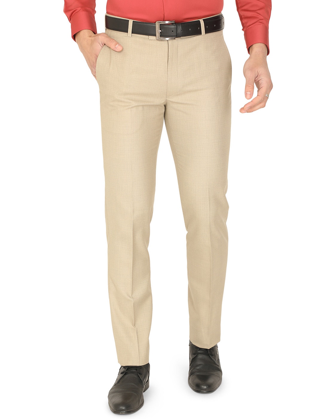 GreenFibre Khaki Slim Fit Trousers  Buy GreenFibre Khaki Slim Fit  Trousers Online at Low Price in India  Snapdeal
