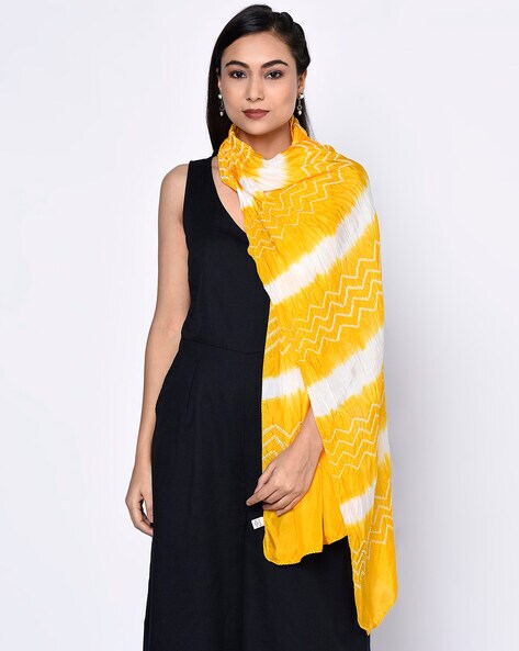 Tie & Dyed Crushed Stole Price in India