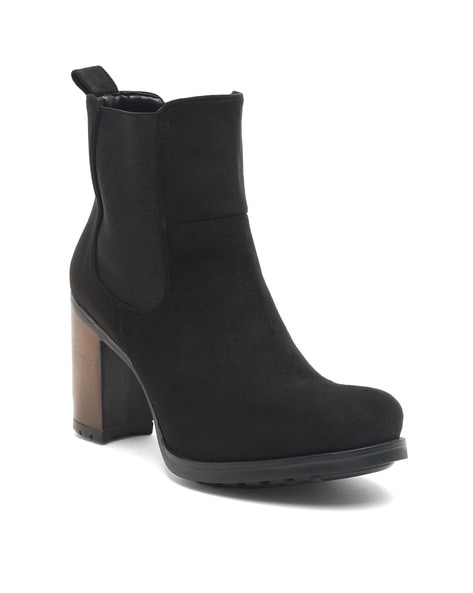 womens black mid shaft boots