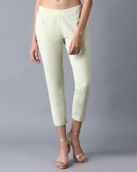 Pants with Semi-Elasticated Waistband Price in India