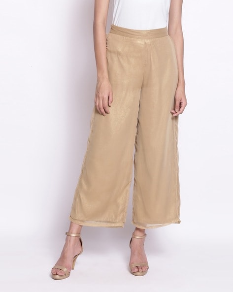 Buy Gold Pants for Women by W Online  Ajiocom