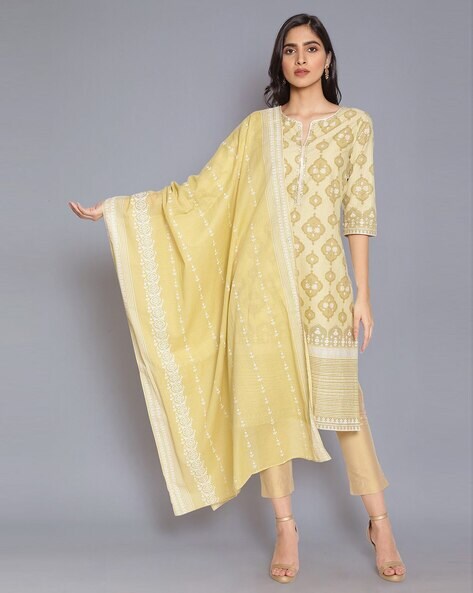 Printed Dupatta with Pinfold Border Price in India