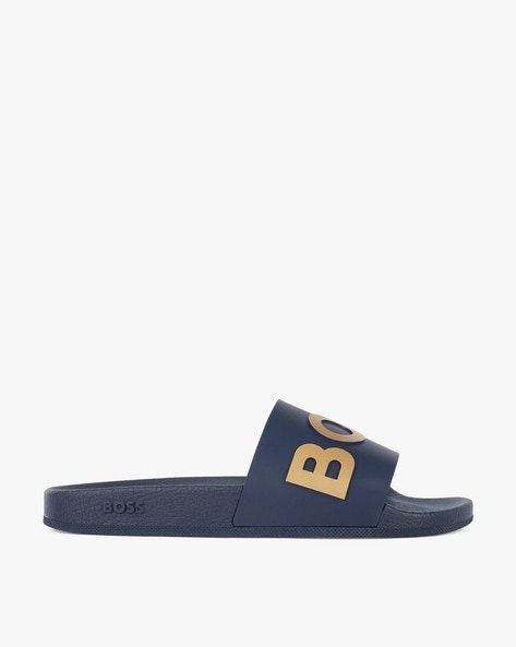 Navy hugo boss sliders new arrivals