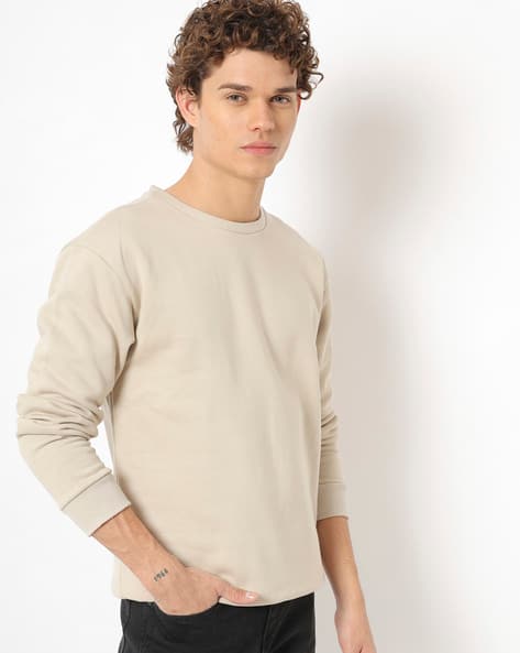 beige sweatshirt