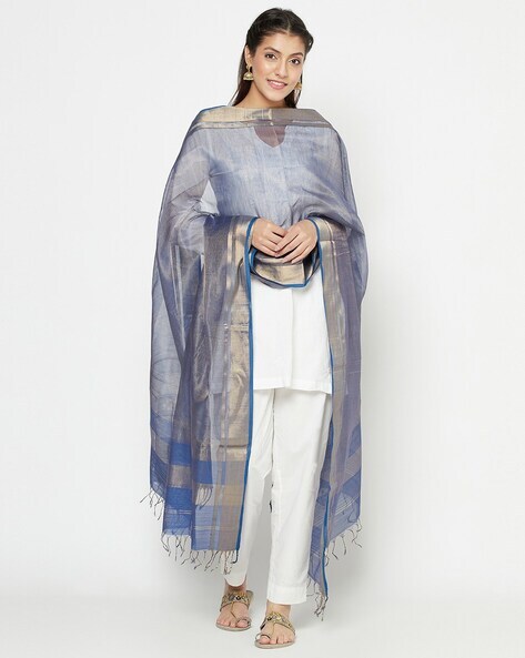 Woven Dupatta with Fringes Price in India