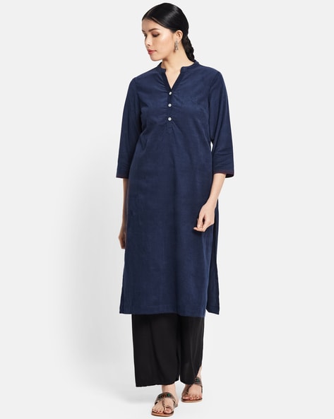 Fabindia Solid Straight Kurta