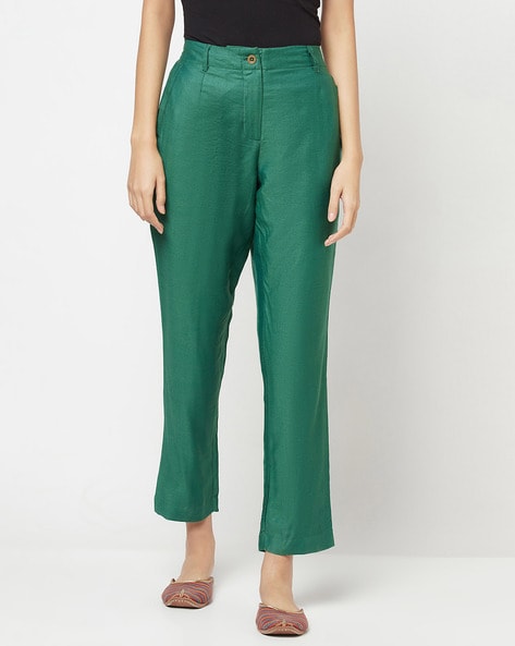 Ankle-Length Pants with Insert Pockets Price in India