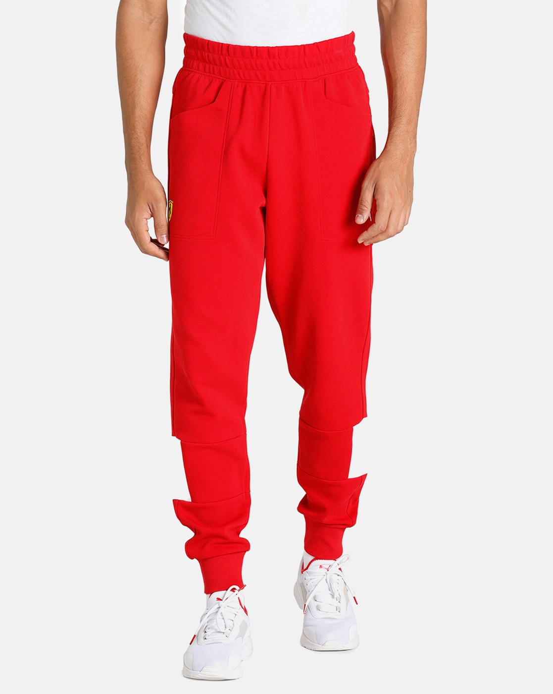 puma joggers red