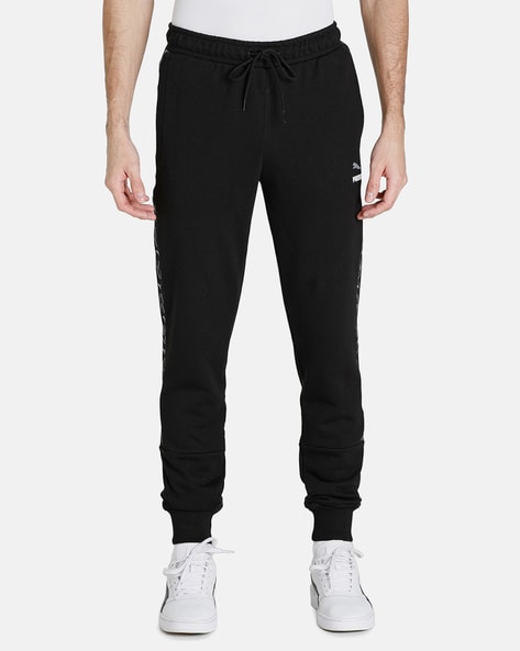 Men's Slim Fit Cotton Joggers- Grey Black - Polyester Track Pants for –  KriyaFit