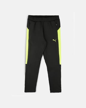 puma panelled joggers with signature branding