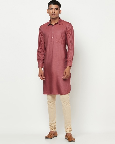 Buy Maroon Kurtas for Men by Fabindia Online Ajio