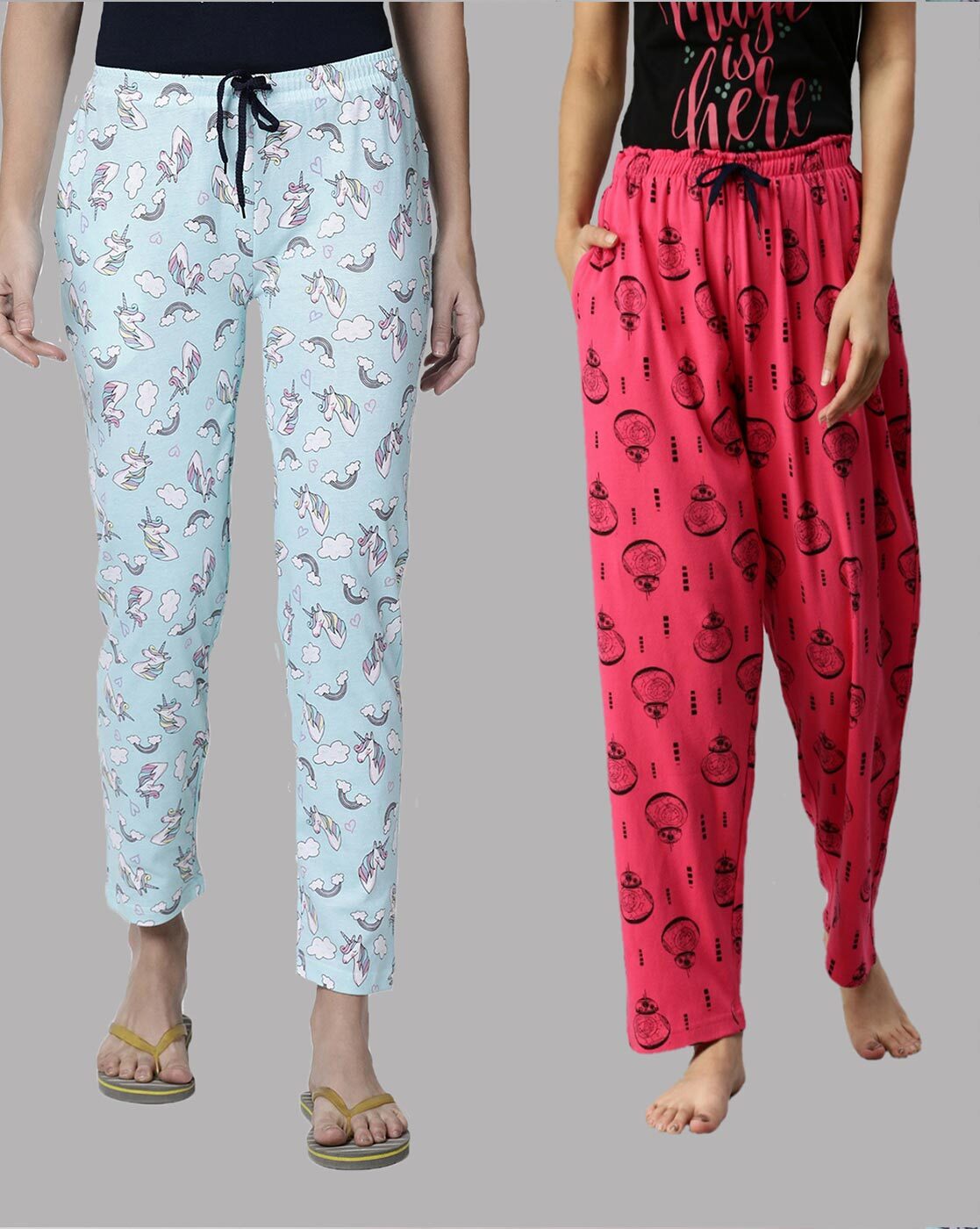 Printed Pajama Pants - FIORE - IMP FOND ROSE - ETAM
