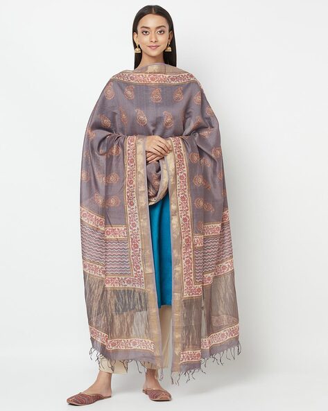 Printed Dupatta with Fringes Price in India