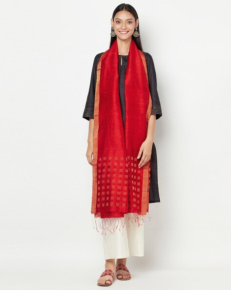 Dupatta with Woven Pattern Price in India