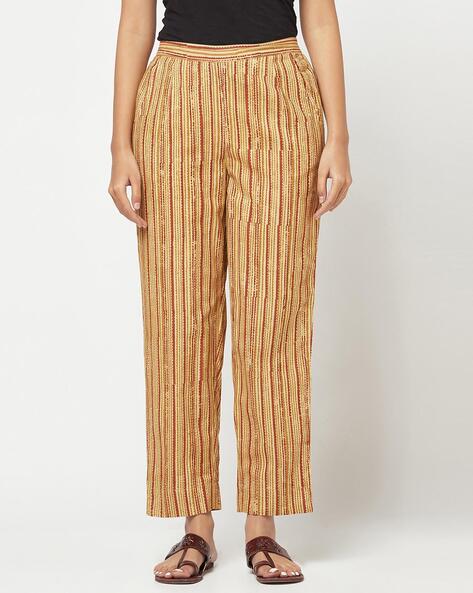 Striped Palazzos with Insert Pockets Price in India