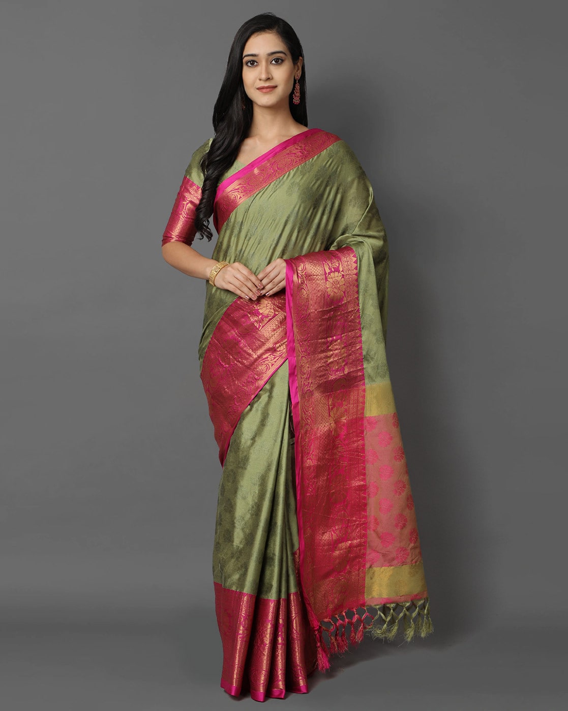 Buy Peach Sarees for Women by Saree mall Online | Ajio.com