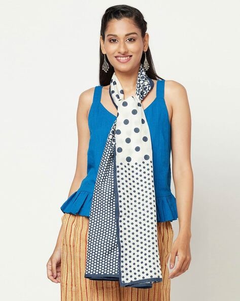 Polka-Dot Print Woven Stole Price in India