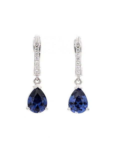 9ct Yellow Gold Diamond And Sapphire Drop Earrings – Shiels Jewellers