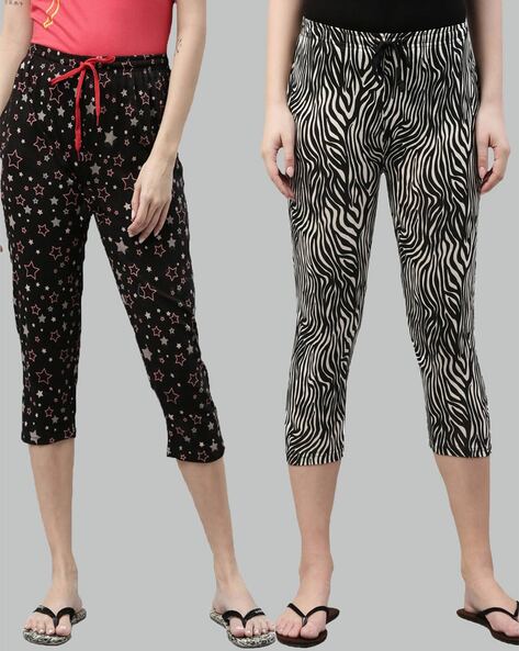 Buy TARSE Women's Capri Yoga Pants Comfy Stretch Crop Pants Pull On Capris  Jogging Casual Pants Pockets (Black,M) at Amazon.in