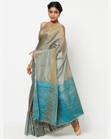 Buy Fabindia Woven Daily Wear Pure Silk Black Sarees Online @ Best Price In  India | Flipkart.com