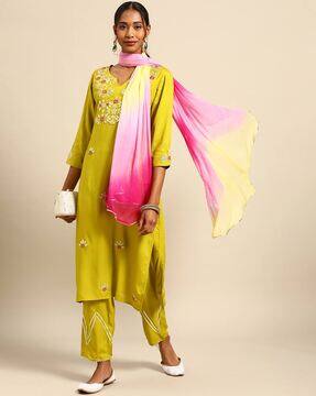 Buy Yellow Kurta Suit Sets for Women by 