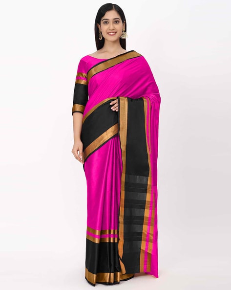 Mangalagiri Cotton Silk Saree with Ikath Border – RKG SHOPPING