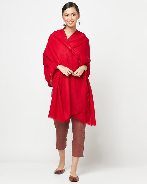 Embellished Woolen Wrap Price in India