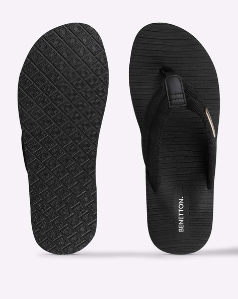 Textured Thong Strap Flip Flops