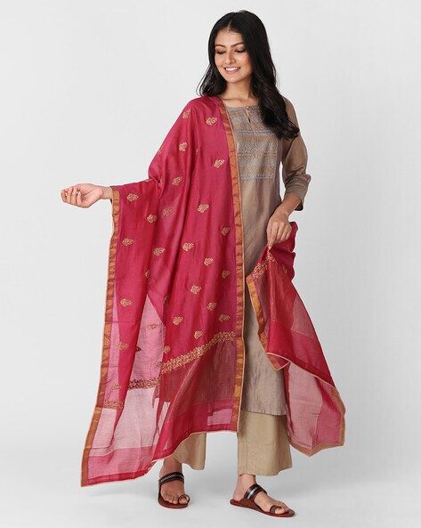 Embellished Cotton Dupatta Price in India