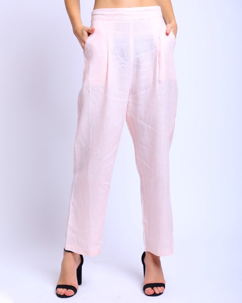 Buy Pink Trousers & Pants for Women by KOTTY Online | Ajio.com