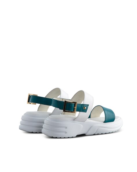 Buy Stanley Personal Strappy Platform Sandals | White & Blue Color Women |  AJIO LUXE