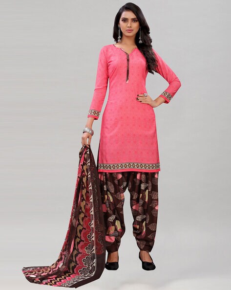 Solid Unstitched Dress Material Price in India