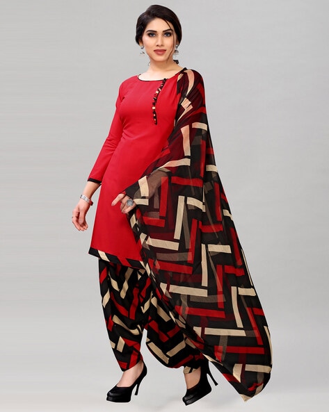 Solid Unstitched Dress Material Price in India