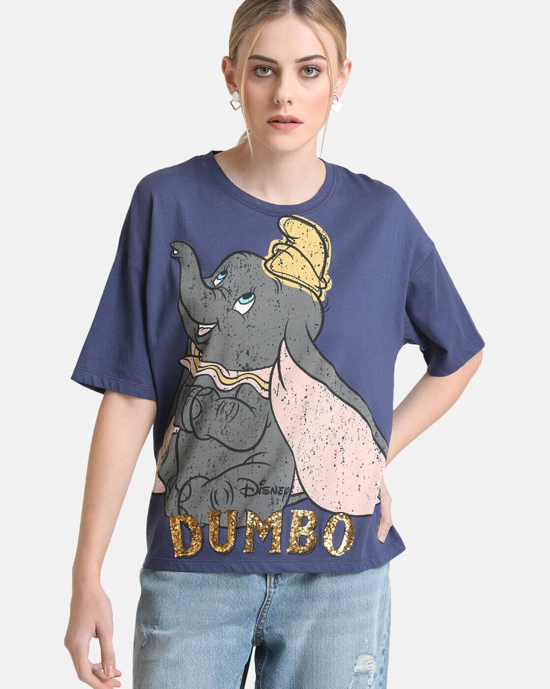 Crown Blue Tshirts for Women by Kazo 