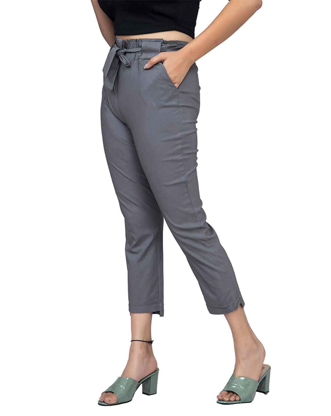 Buy Vero Moda Charcoal Grey Trousers - Trousers for Women 1904586 | Myntra