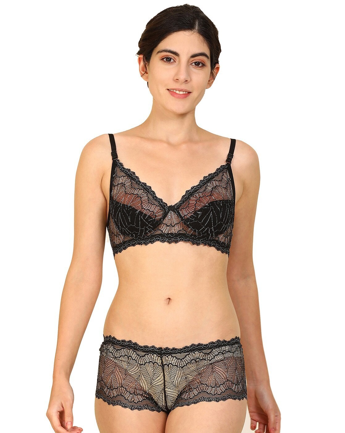 Buy Black Lingerie Sets for Women by In-curve Online