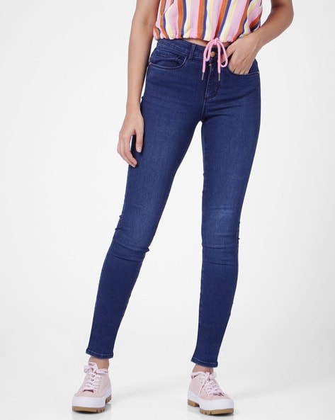 Buy Dark Blue High Rise Skinny Jeans For Women  ONLY