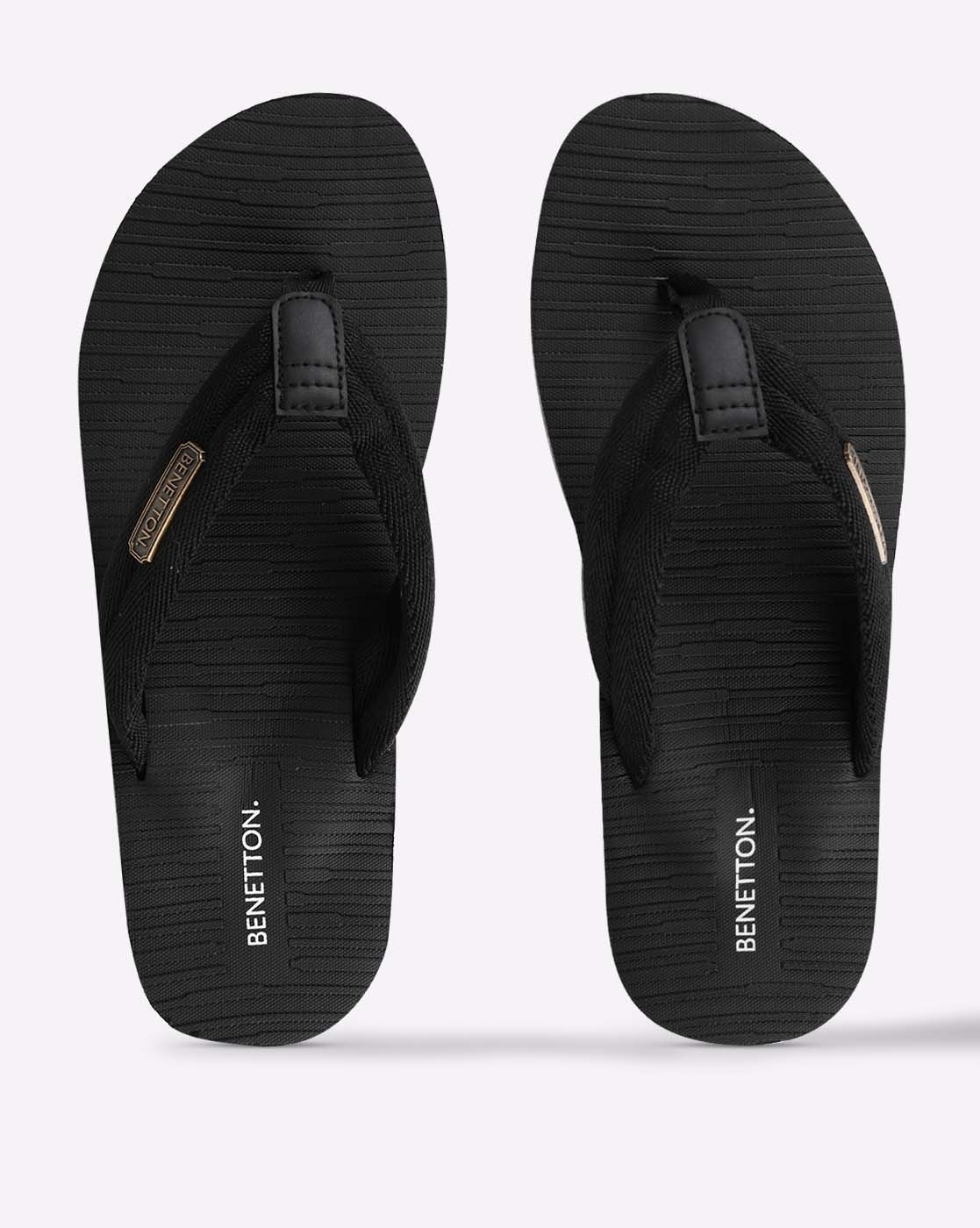 Textured Thong Strap Flip Flops