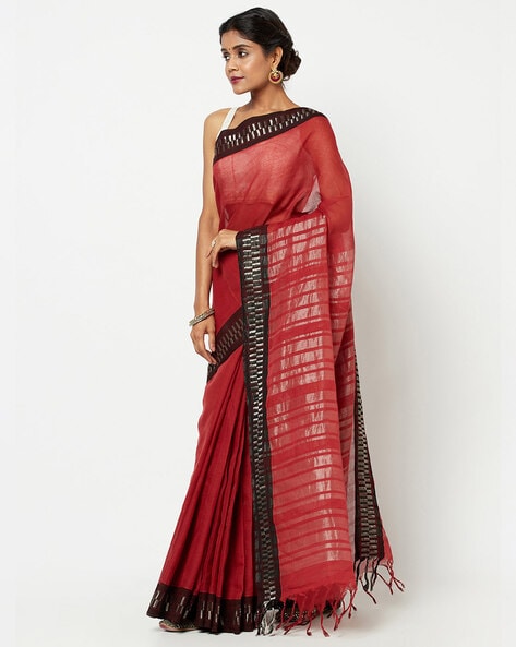 FabIndia // Silk- Cotton Maheswari Ajrakh Print Sari | Cotton saree  designs, Indian dresses, Indian beauty saree