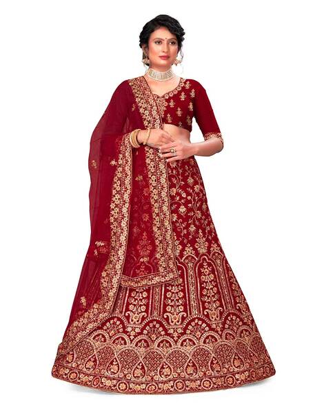 Jacquard Woven Design Stitched Lehenga & Unstitched Blouse with Dupatta at  Rs 999 | Jacquard Stitched Lehenga & Unstitched Blouse in Surat | ID:  27087640891