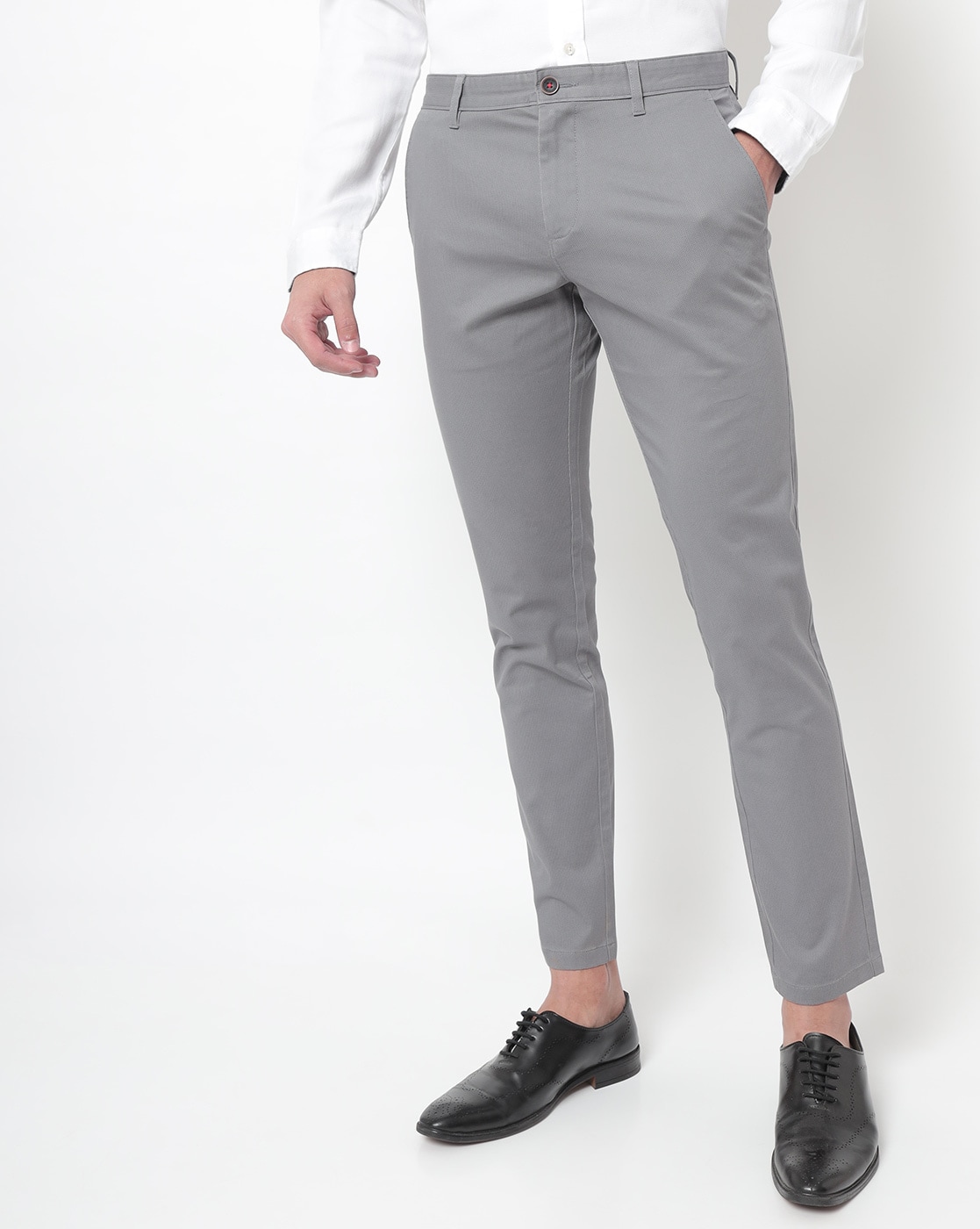 Buy LP ATHWORK Grey Checks Polyester Viscose Tapered Fit Mens Casual  Trousers  Shoppers Stop