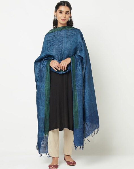 Silk Dupatta with Tassels Price in India